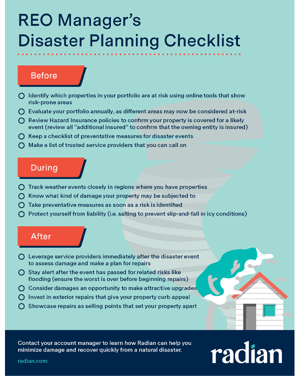 REO Manager's Disaster Planning Checklist