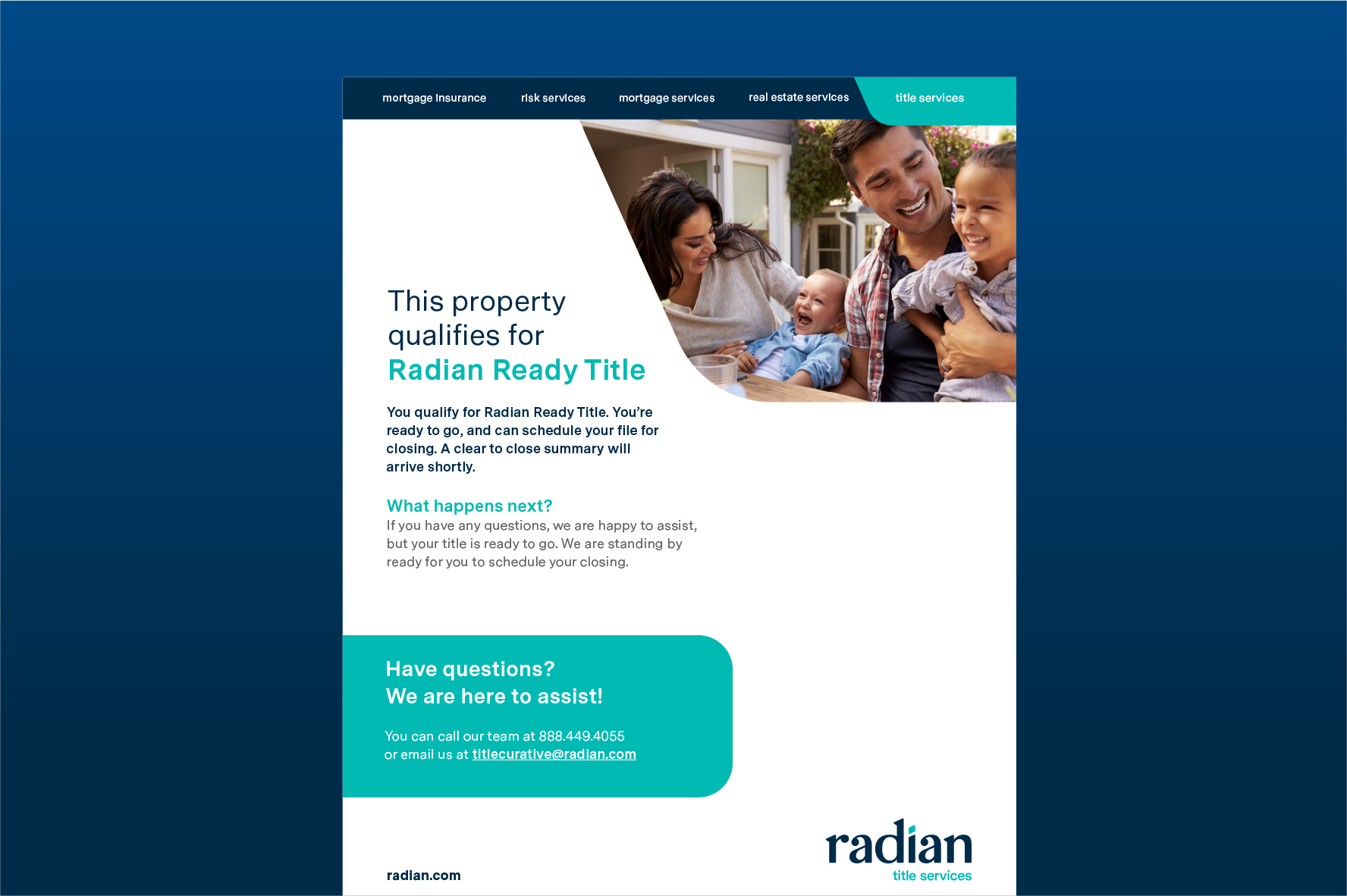 Radian Ready Report